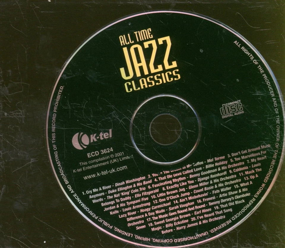 Various Artists All Time Jazz Classics CD Europe K-Tel 2001 ECD3624 - Image 3 of 3
