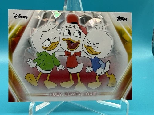 Huey Dewey Louie 2026 Topps Disney Neon Diamante Parallel Duck Tales #152