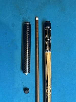 Jeffrey Tucker African Blackwood/Olive Wood Pool Cue, 30  Kielwood Shaft, 3/8X10