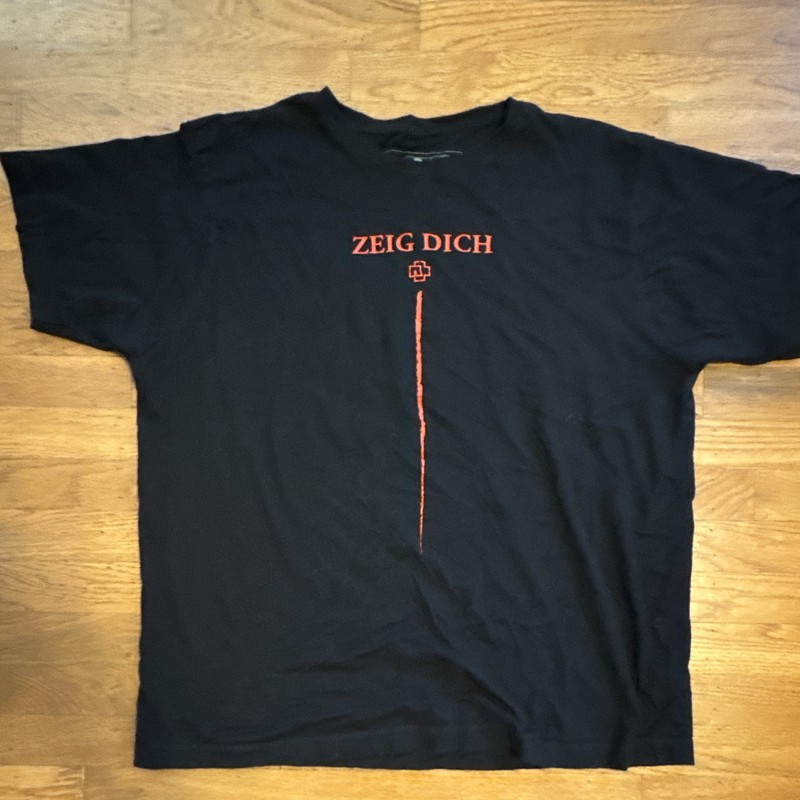Rammstein Zeig Dich Black Graphic T-Shirt Rock & Pop Band Tee Men's 3XL