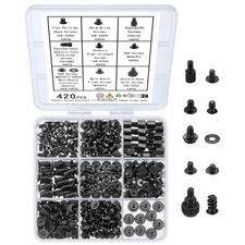 420pcs Computer Screws, Motherboard Standoffs and Screws Kit, Motherboard Scr...
