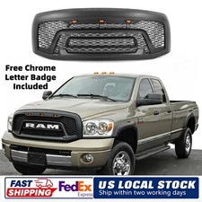 Us Stock Fits 06-08 Dodge Ram 1500 Gloss Black Front Mesh Grill W Signal Light Us Stock Fits 06-08 Dodge Ram 1500 Gloss Black Front Mesh Grill W Signal Light