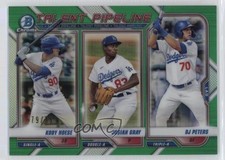 2021 Bowman Talent Pipeline Green Refractor 79/99 Josiah Gray Kody Hoese 13uy