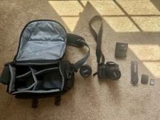 Canon EOS Rebel T5 DSLR Camera Bundle  18-55mm  55-250mm Lenses, Bag,  Extras