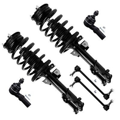 Fits 2005-2010 Ford Mustang w/ Sway Bars Tie Rods Complete Struts Front