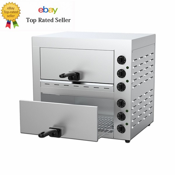 ✅Equipo de horno eléctrico de 2260W para pastelera comercial doble pizza nuevo