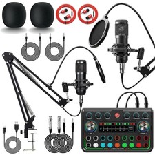 2025 Upgraded Podcast Equipment Bundle for 2, Recording Studio Kit with Dual ...
