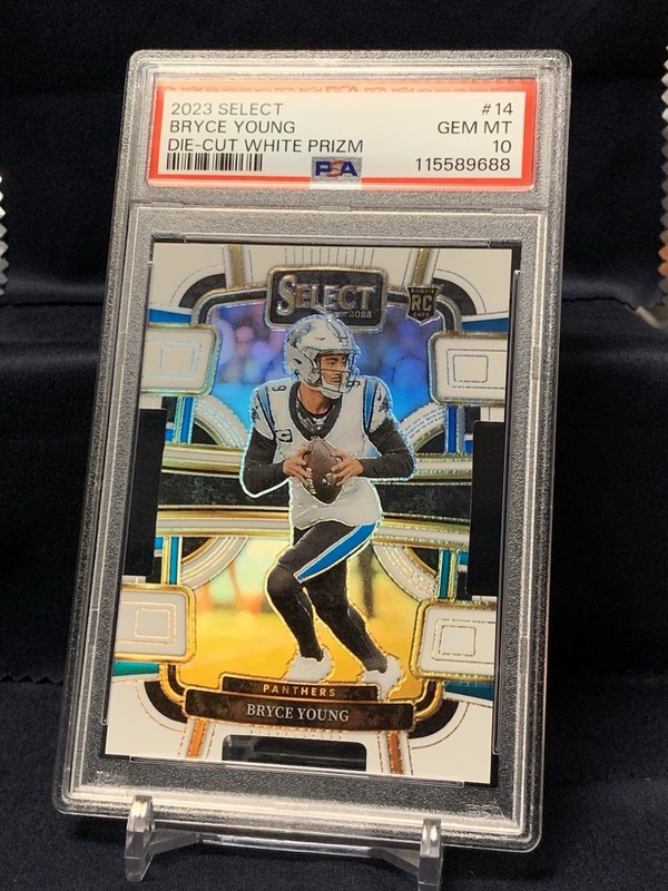 2023 Panini SELECT Bryce Young RC Die-Cut WHITE Prizm /199 PSA 10 GEM MINT 💎
