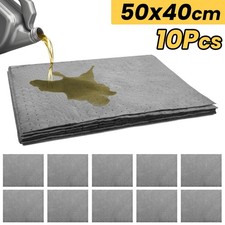 10x Universal Maintenance Grade Spill Absorbent Pads - Oil Fuel Water 50 x 40cm