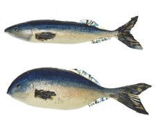 1 PESCE BLU APPENDIBILE 4X34X10CM DECORAZIONE INTERNO CASA ARREDO