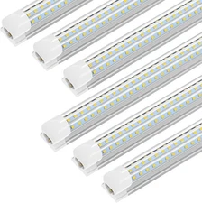 4FT LED Shop Light 48W 7200LM 6500K Super Bright 6 Pack T8 LED Tube Lights ETL
