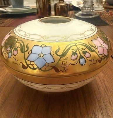 Antique Stouffer Studio Art Deco Porcelain Dish & Lid Signed by Artist,Limoges 