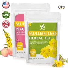 Mullein Tea for Lung Cleanse, Respiratory Support and Mucous Membranes 30bag