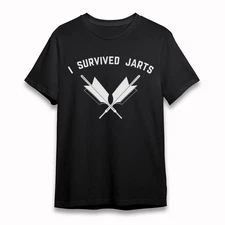 Men's Fashion Trend Soft Breathable Classic T-Shirt I Survived Jarts Outdoor Tee