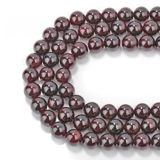 Natural Red Garnet Smooth Round Beads 2mm 4mm 6mm 8mm 10mm 12mm 15.5" Strand