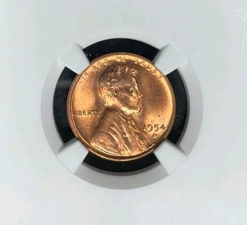 1954-D LINCOLN WHEAT CENT ~ NGC MS 66 RD ~BEAUTIFUL COIN~