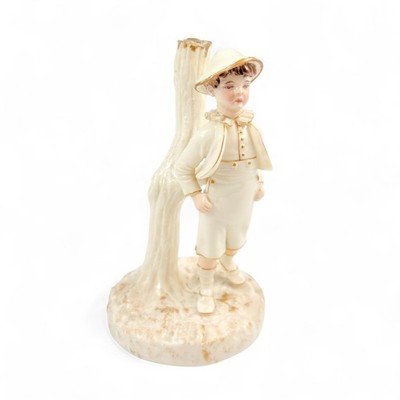 Royal Worcester 1886 James Hadley Jungen Figur Modell 938 Victorian Porzellan