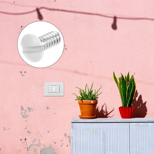 200 Pcs White Wall Plate Screws Thread Switch Covers Screws Outlet Parts - 第 4/12 張圖片