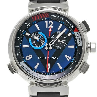 LOUIS VUITTON WATCH TAMBOUR REGATTA LOUIS VUITTON CUP Q102D0 BLUE/BLACK AT MEN'S