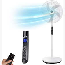 16 Inch Pedestal Fan with Oscillation 5 Blades Adjustable Height Low Noise 40W