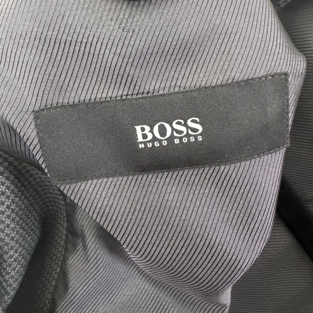 Men's BOSS Hugo Boss Gray Houndstooth Sport Coat Blazer 42R thumbnail 5