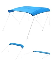 VEVOR4 Bow Boat Bimini Tops 96"Lx(97"-103")W Awning Top Replacement Pacific Blue