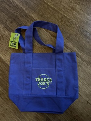 Trader Joe s Mini Canvas Tote Pastel Lavender Fall 25 Edition