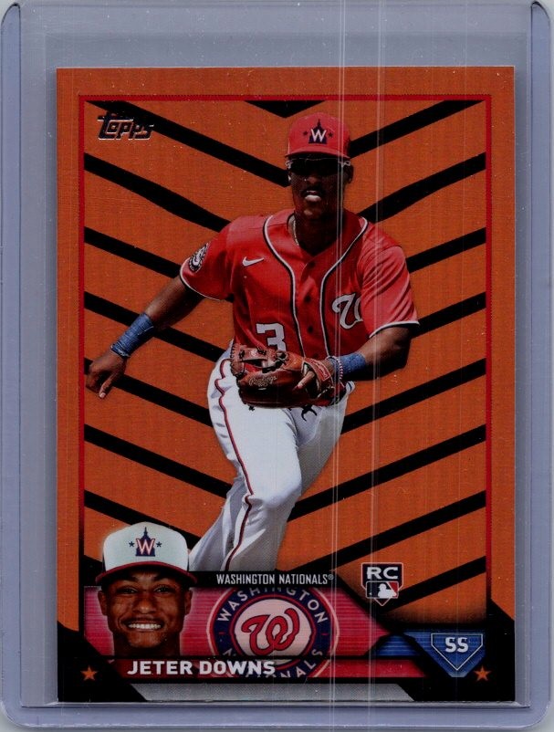 2023 Topps Update #US145 Jeter Downs Orange and Black Foil