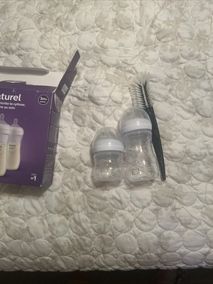 Philips Avent Naturel bottles with brush 11 oz and 6 oz only  Brand new