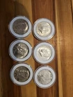 Kennedy Half Dollar 1965-1969, 40% Silver, 6-Pack
