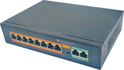 8 Ports 96W POE 10/100Mbps +2 Port Megabit Uplink Ethernet POE Switch Netzwerk