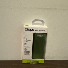Zippo HeatBank 3 Rechargeable Hand Warmer USB Power Bank 2600mAh Green