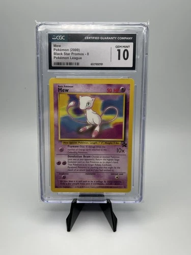 2000 Pokemon League Black Star Promo MEW Non Holo #8 CGC 10 GEM MINT
