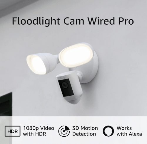 Ring Floodlight Cam Wired Pro with Bird’s Eye View and 3D Motion Detection - Picture 10 of 12
