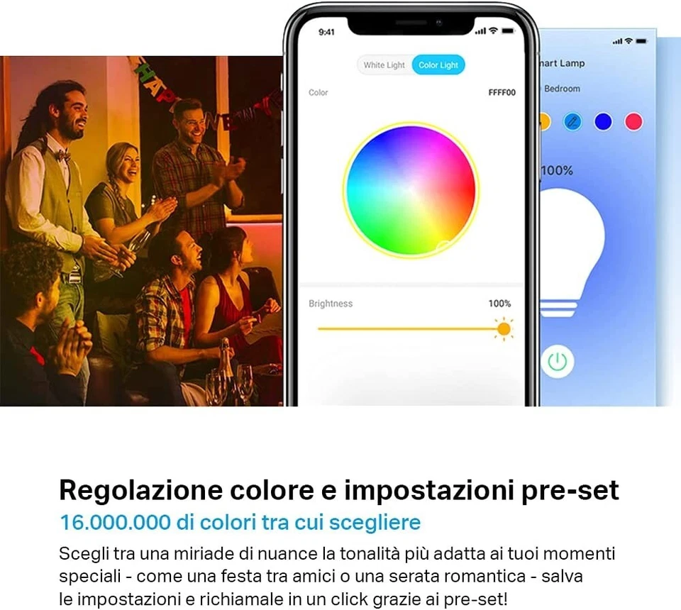 TP-Link Lampadina WiFi Intelligente светодиодный умный многоцветный, совместимый с E27 Lampadina - Изображение 2 из 4