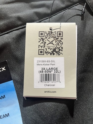 Arctix Men's Snow Ski Cargo Pants Kicker Charcoal Black 3X-large 32" Inseam NEW - Picture 4 of 8