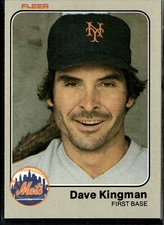 1983 Fleer baseball #548 DAVE KINGMAN New York Mets G4