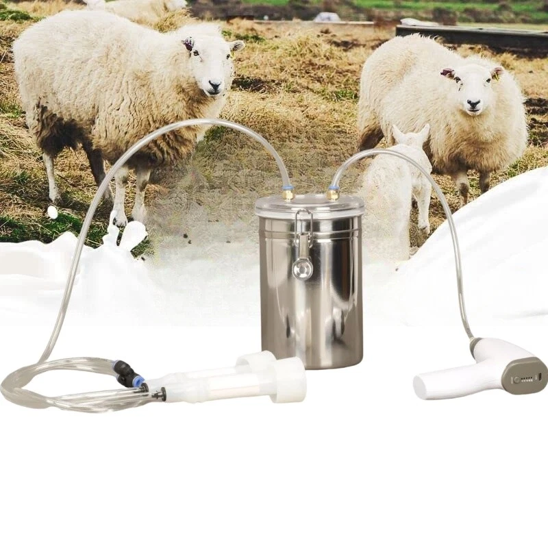 2L Goat Electric Milking Machine Adjustable Suction Force Stainless Steel Bucket - image 2 of 4