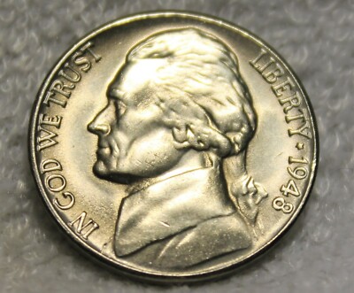 1948S Uncirculated Jefferson Nickel almost full steps