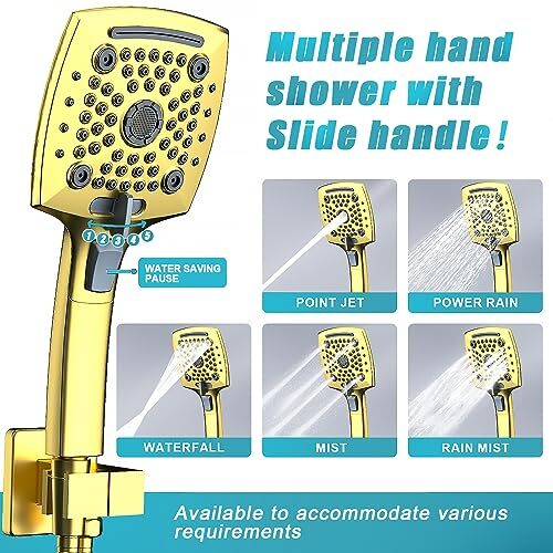 Bathroom Shower Faucet Set Mixing Valve and Trim Kit, Without Tub