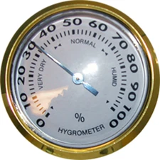 Quality Importers Large Analog Hygrometer, Gold