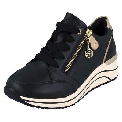 Remonte Ladies Casual Wedge Trainers - D0T03