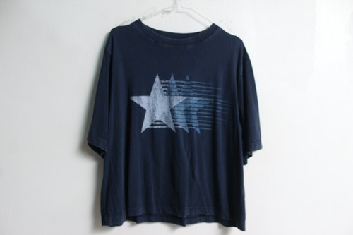 Hush Damen Sternenmuster Box Fit T-Shirt - blau - Größe S Small (k82)