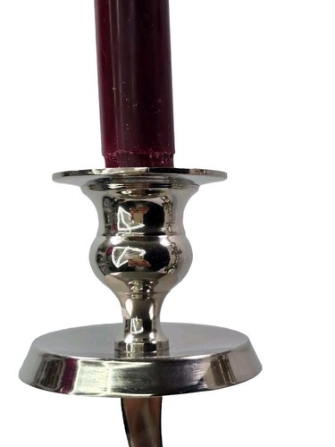 3 Arm Silver Finish Candelabra Wedding Centerpieces Candle Holder Crystal Beaded - Picture 6 of 15