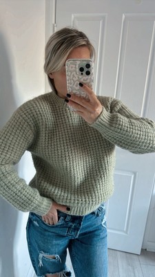 Zara Oliver Grobstrick Oversize Pullover Gr. XS