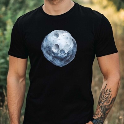 Herren T-Shirt Aquarell Asteroid Motiv Baumwolle Größe XS bis 5XL