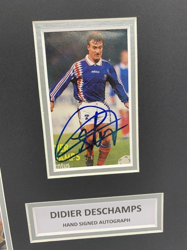 Exhibición de fotos firmada por Didier Deschamps Francia RARO + CERTIFICADO DE AUTENTICIDAD COPA DEL MUNDO 1998 - Imagen 3 de 4