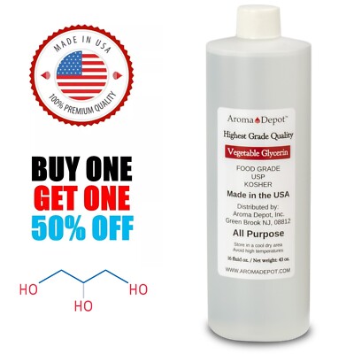 16 oz Vegetable Glycerin Non GMO 99.9% USP Kosher Pure VG Food Grade USP