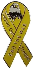 Pack of 3 End The War Support Our Troops Ribbon Bike Hat Cap Lapel Pin HP6000