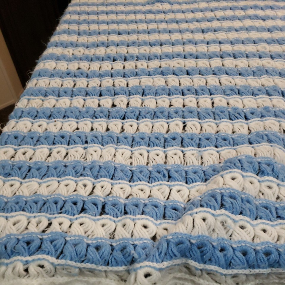 baby afghan crochet 36 x 39 eBay